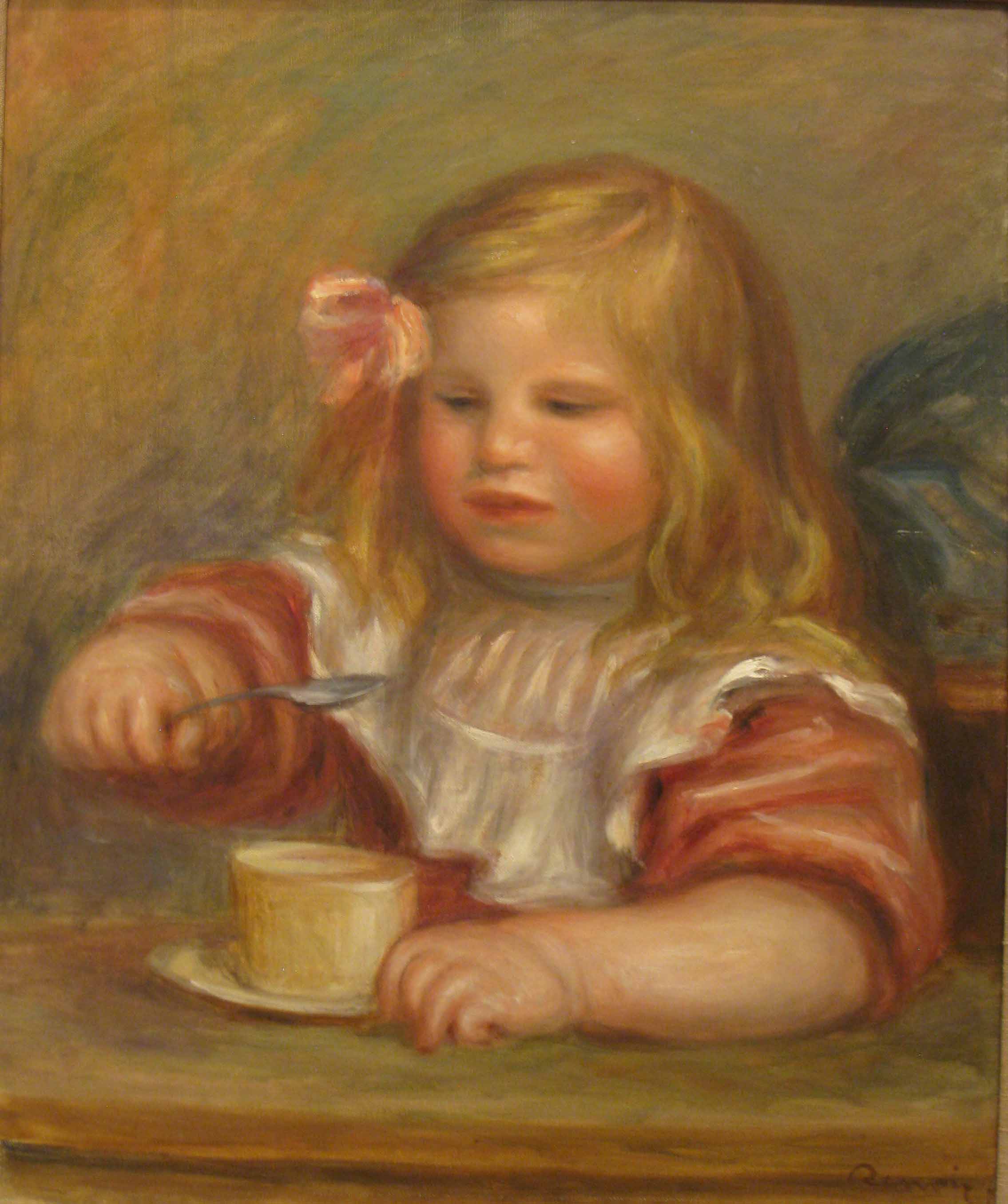 Pierre-Auguste Renoir Coco Eating His Soup